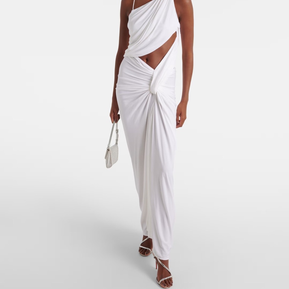 Christopher Esber Twisted Lever gown White Asymmetric Dress